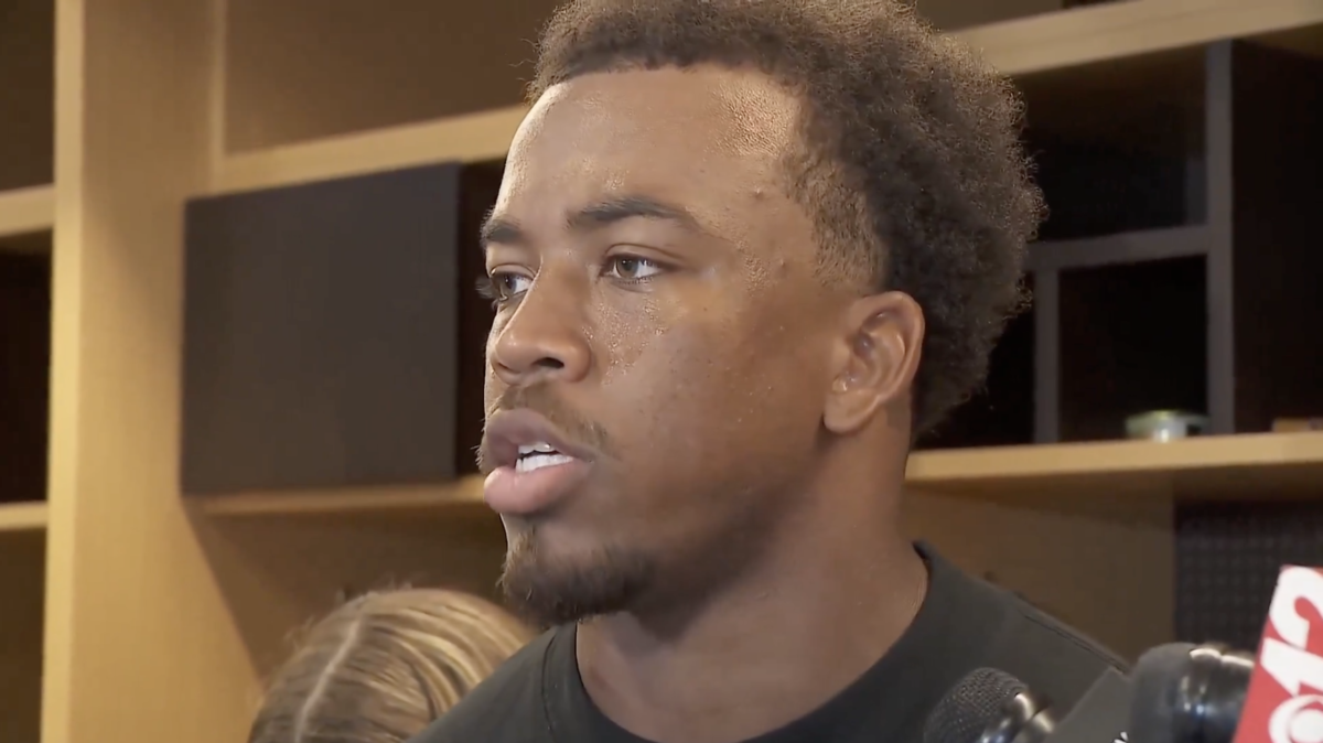 Miami Dolphins safety Jevon Holland reacts to Tyreek Hill arrest